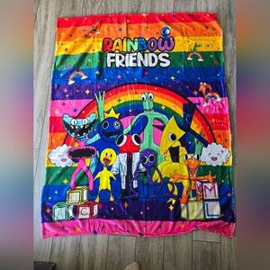 Rainbow Friends Plush 40x50 Throw Blanket